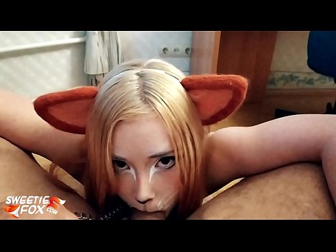 ❤️ Kitsune glutas dikon kaj kumas en ŝia buŝo ☑ Nur porno ĉe ni ❤